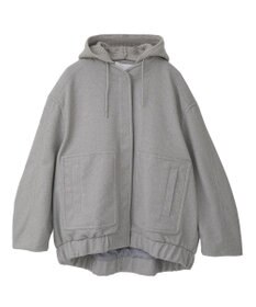 Green Parks ニットフード付きウーリーブルゾン