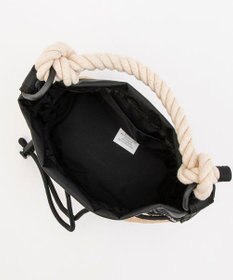 LeSportsac RAFFIA MINI BUCKET/ブラックラフィア