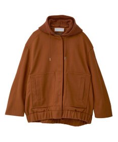 Green Parks ニットフード付きウーリーブルゾン