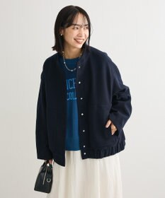 Green Parks ニットフード付きウーリーブルゾン