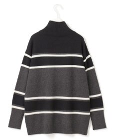 ICB 【洗える】 ソフトカシミヤミックス ハイネック柄ニット