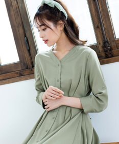 Tiaclasse 【新色追加・洗える】バックリボン前開きワンピース