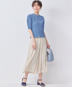 組曲 S 【WEB限定】編地切り替え 半袖ニット