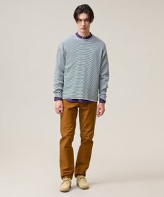 J.PRESS MEN 【Tシャツ感覚で着られる新感覚ニット】ボーダーニット ロングスリーブＴシャツ