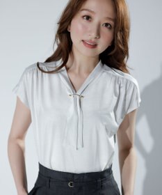 ANY SIS 【洗える】ポリベアボウタイ ブラウス