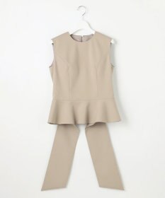 23区 S 【エステータ】ライトダブルクロス バックリボン ペプラムトップス