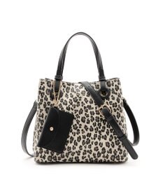 MioFIRANO カジュアルシックレオパードハンドバッグ 2WAY パスケース付き　FIRANO フィラノ