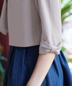 Tiaclasse L 【洗える】袖口リボンカットソーボレロカーディガン