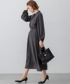 23区 S 【洗える】グラデーションドットプリント ワンピース