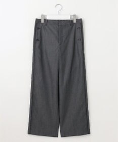 J.PRESS LADIES L 【洗える・防シワ・速乾】ツイルシャンブレー ワイド パンツ