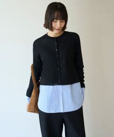 UNFILO L シアー クロップド カーディガン