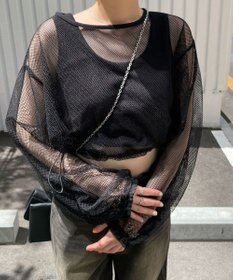 WEGO メッシュサイドドロストトップス