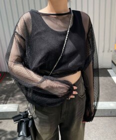 WEGO メッシュサイドドロストトップス