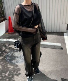 WEGO メッシュサイドドロストトップス