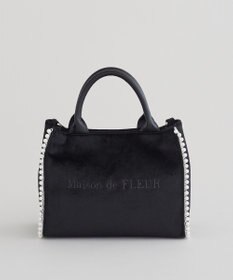 Maison de FLEUR ベロア2Wayスクエアトートバッグ