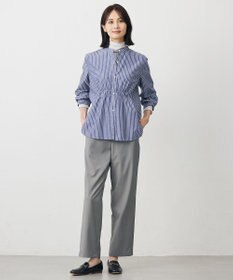 J.PRESS LADIES 【WEB限定】ストライプ シャーリング ブラウス