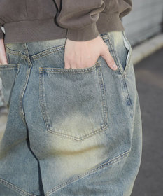 WEGO スウィッチングデニムカーゴパンツ