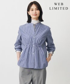 J.PRESS LADIES 【WEB限定】ストライプ シャーリング ブラウス