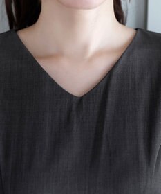 Tiaclasse L リボンウエスト切替ワンピース