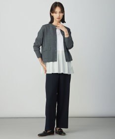 J.PRESS LADIES L 【WEB限定カラーあり】レイヤードジャージー フレア カットソー