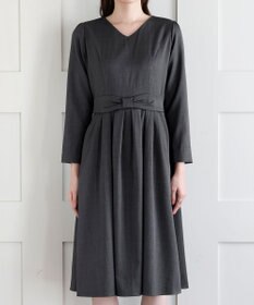 Tiaclasse L リボンウエスト切替ワンピース