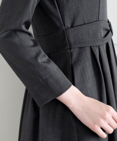 Tiaclasse L リボンウエスト切替ワンピース