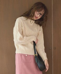 Feroux 【洗える】ケーブルアソート プルオーバーニット