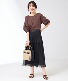 ANY SIS 【美人百花7月号掲載】プリーツチュールティアード スカート