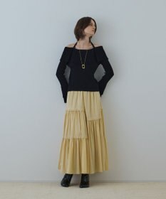 GRACE CONTINENTAL アイレットフレアニットトップ