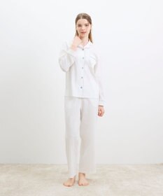 une nana cool 【綿100%】60/1 シルケットスムース 長袖開襟 MADE WITH LIBERTY FABRIC