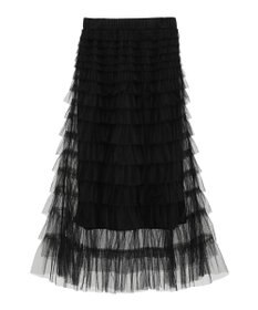 earth music&ecology ティアードフリルチュールスカート