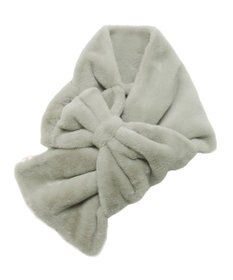 MOONBAT 【WEB限定ラッピング袋付】PAUL & JOE ACCESSOIRES フェイクファービッグリボンマフラー