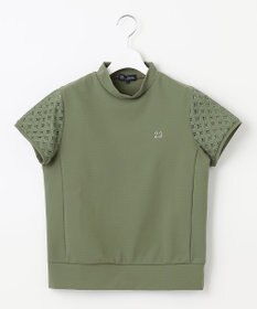 23区GOLF 人気デザインがアップデート！【WOMEN】ライトダンボール 半袖モックネックシャツ