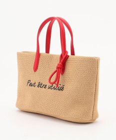 ANY ワイドフェイクラフィアトートバッグ