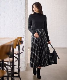 ANY 【洗濯機可/ウエストゴム】チェックプリーツスカート