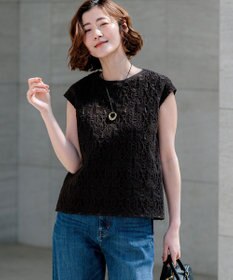 23区 【先行予約】コードエンブロイダリージャージー フレンチスリーブ カットソー