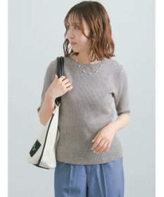 Te chichi ラメメランジリブニット