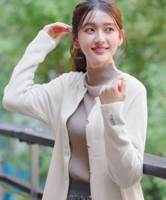 Tiaclasse 【洗える】きらボタンロングカーディガン