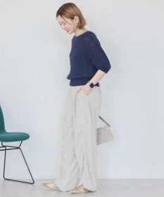 AMERICAN HOLIC モヘヤ風シアー半袖ニットトップス