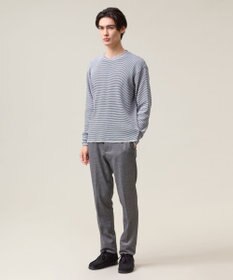 J.PRESS MEN 【Tシャツ感覚で着られる新感覚ニット】ボーダーニット ロングスリーブＴシャツ