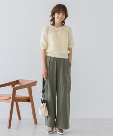 AMERICAN HOLIC モヘヤ風シアー半袖ニットトップス