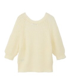 AMERICAN HOLIC モヘヤ風シアー半袖ニットトップス