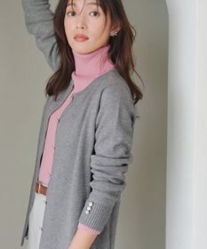 Tiaclasse 【洗える】きらボタンロングカーディガン