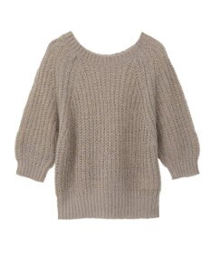 AMERICAN HOLIC モヘヤ風シアー半袖ニットトップス