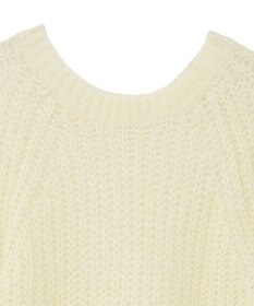 AMERICAN HOLIC モヘヤ風シアー半袖ニットトップス