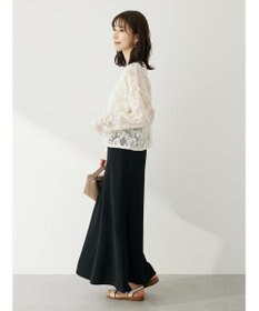 Green Parks カットジョーゼット裾フレアスカート