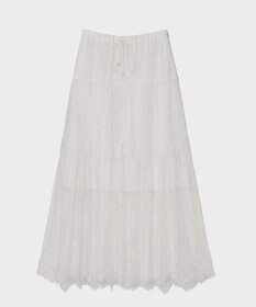 GRACE CONTINENTAL レース切替ティアードスカート