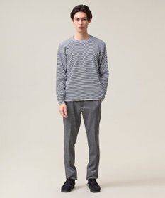 J.PRESS MEN 【Tシャツ感覚で着られる新感覚ニット】ボーダーニット ロングスリーブＴシャツ