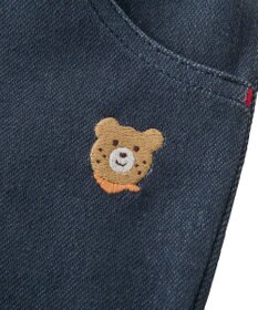 MIKI HOUSE HOT BISCUITS 【80-120cm】【Everyday Series】ワンポイント ストレッチ6分丈パンツ
