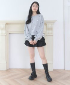 WEGO ハート総柄刺?スウェット